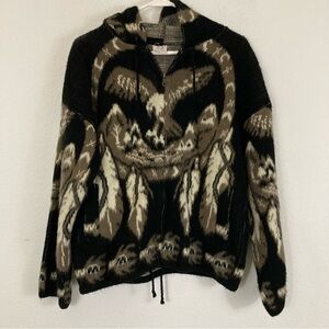 YARI ARTESANIAS EAGLE TRIBAL WOOD HOODIE, SMALL